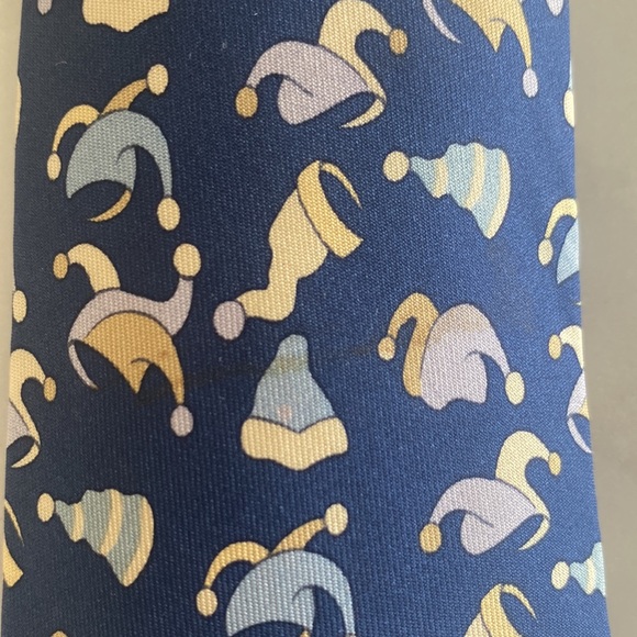 Hermes Mens Jester Tie Good Condition- 100% silk - Picture 2 of 4